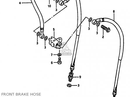 FRONT BRAKE HOSE - GSX550EF 1986 (G) (E01 E02 E04 E06 E17 E18 E21 E22 E24 E25 E34)