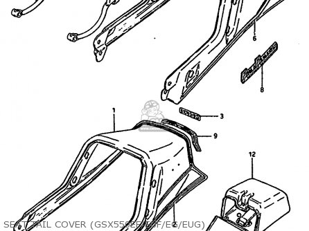 SEAT TAIL COVER (GSX550EF/EUF/EG/EUG) - GSX550EF 1987 (H) (E02 E06 E17 E21 E22 E24 E53)