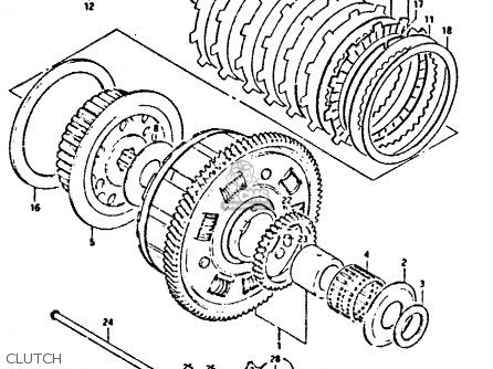 CLUTCH - GSX550ES 1983 (D) (E01 02 04 06 15 16 17 18 21 22 24 25 26 34 39