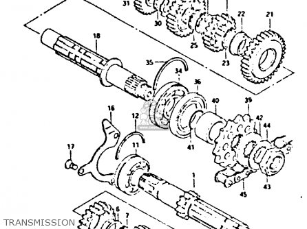 TRANSMISSION - GSX550ES 1983 (D) (E01 02 04 06 15 16 17 18 21 22 24 25 26 34 39