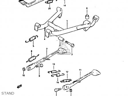 STAND - GSX550ES 1983 (D) (E01 02 04 06 15 16 17 18 21 22 24 25 26 34 39