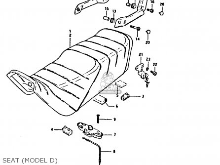 SEAT (MODEL D) - GSX550ES 1983 (D) (E01 02 04 06 15 16 17 18 21 22 24 25 26 34 39