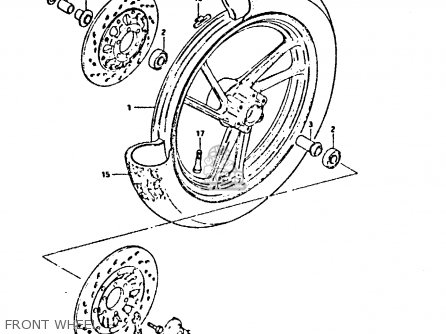 FRONT WHEEL - GSX550ES 1983 (D) (E01 02 04 06 15 16 17 18 21 22 24 25 26 34 39