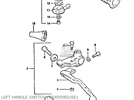 LEFT HANDLE SWITCH (GSX550ED/EE) - GSX550ES 1983 (D) (E01 02 04 06 15 16 17 18 21 22 24 25 26 34 39