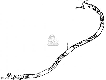 REAR BRAKE HOSE - GSX550ES 1983 (D) (E01 02 04 06 15 16 17 18 21 22 24 25 26 34 39