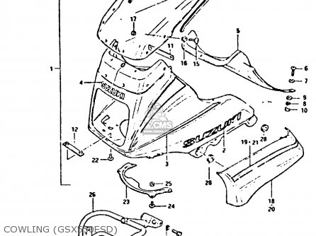 COWLING (GSX550ESD) - GSX550ES 1983 (D) (E01 02 04 06 15 16 17 18 21 22 24 25 26 34 39