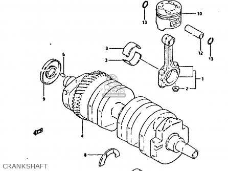 CRANKSHAFT - GSX550ES 1983 (D) (E01 02 04 06 15 16 17 18 21 22 24 25 26 34 39