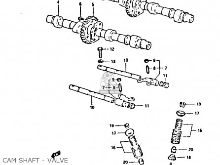 CAM SHAFT - VALVE - GSX550ES 1983 (D) (E01 02 04 06 15 16 17 18 21 22 24 25 26 34 39