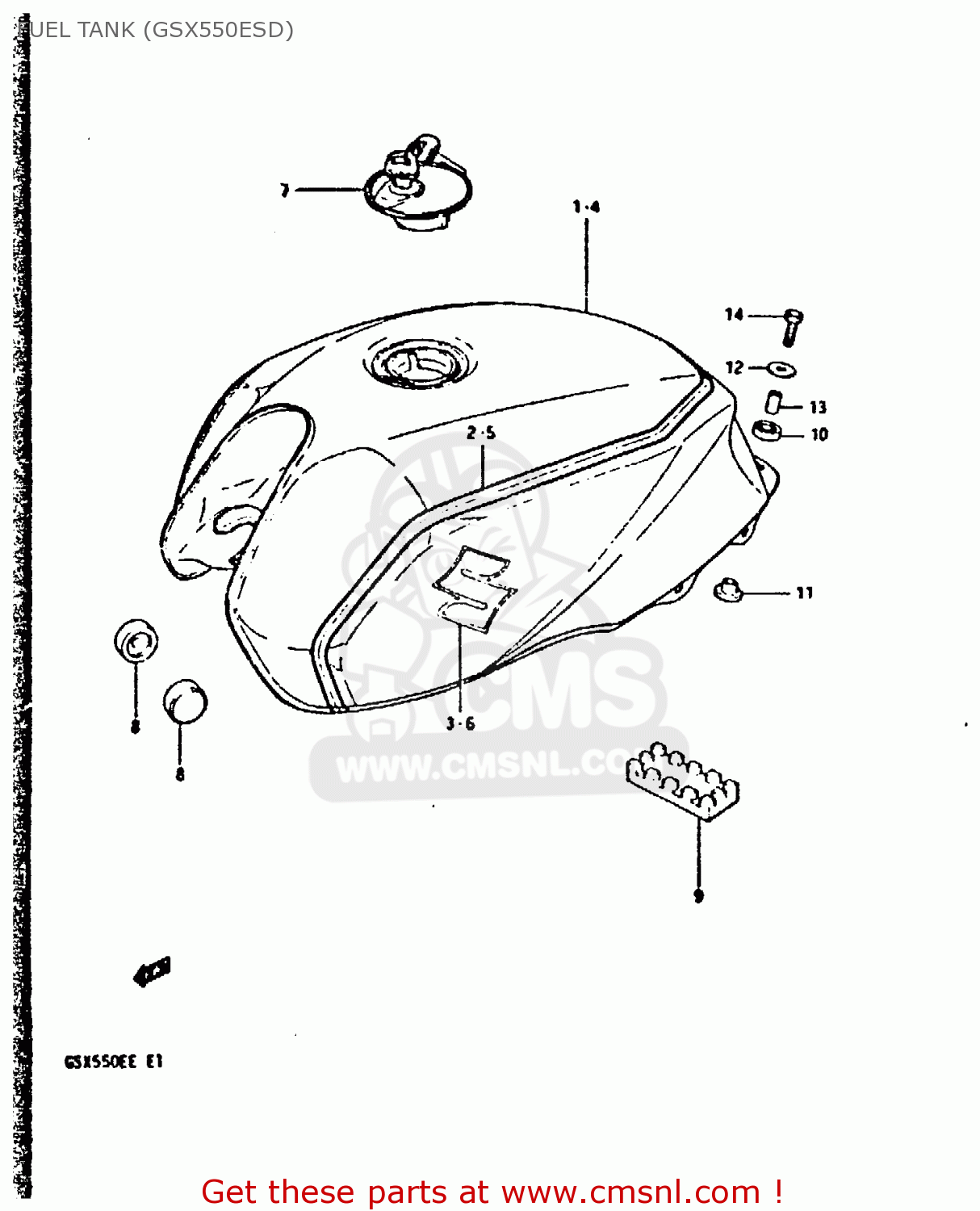 FUEL TANK (GSX550ESD) GSX550ES 1984 (E)