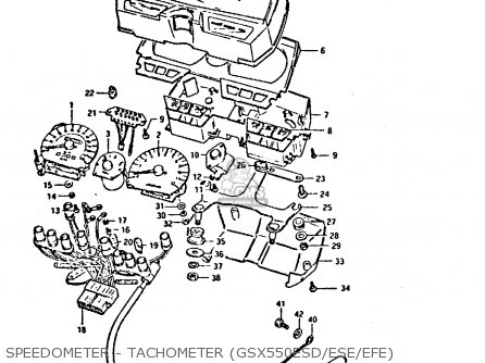 SPEEDOMETER - TACHOMETER (GSX550ESD/ESE/EFE) - GSX550ES 1984 (E)