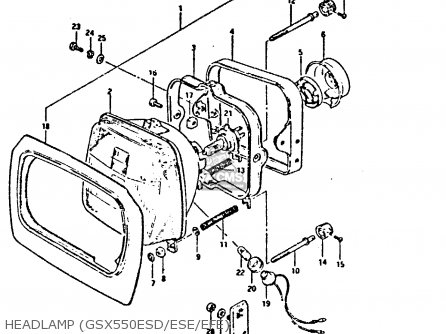 HEADLAMP (GSX550ESD/ESE/EFE) - GSX550ES 1984 (E)