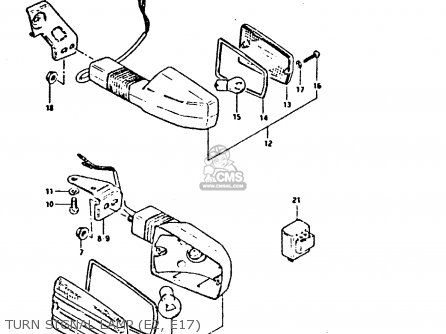 TURN SIGNAL LAMP (E2, E17) - GSX550ES 1984 (E)
