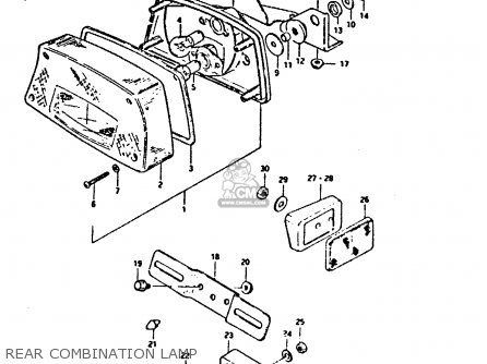 REAR COMBINATION LAMP - GSX550ES 1984 (E)