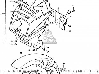 COVER HEADLAMP - FRONT FENDER (MODEL E) - GSX550ES 1984 (E)
