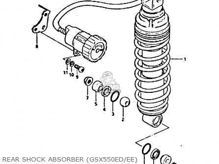 REAR SHOCK ABSORBER (GSX550ED/EE) - GSX550ES 1984 (E)
