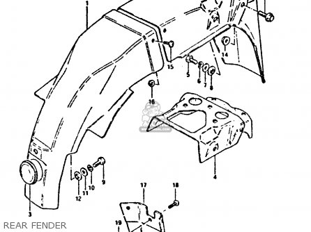 REAR FENDER - GSX550ES 1984 (E)