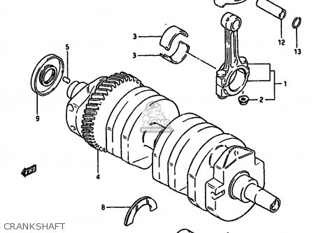 CRANKSHAFT - GSX550ES 1985 (F) (E01 E02 E04 E06 E17 E21 E22 E24 E25 E26 E34 E