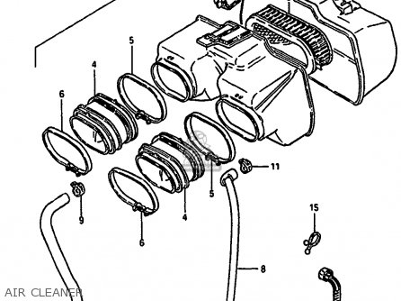 AIR CLEANER - GSX550ES 1986 (G) (E01 E02 E21 E22 E25 E34)