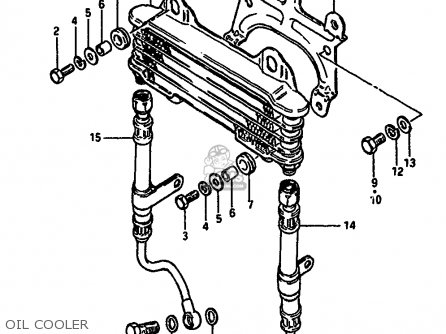 OIL COOLER - GSX550ES 1986 (G) (E01 E02 E21 E22 E25 E34)