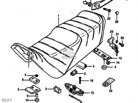 SEAT - GSX550ES 1986 (G) (E01 E02 E21 E22 E25 E34)