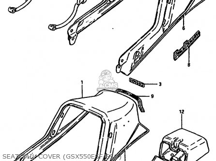 SEAT TAIL COVER (GSX550ESF/ESG) - GSX550ES 1986 (G) (E01 E02 E21 E22 E25 E34)
