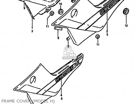 FRAME COVER (MODEL H) - GSX550ES 1986 (G) (E01 E02 E21 E22 E25 E34)