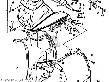 COWLING (GSX550EFG) - GSX550ES 1986 (G) (E01 E02 E21 E22 E25 E34)