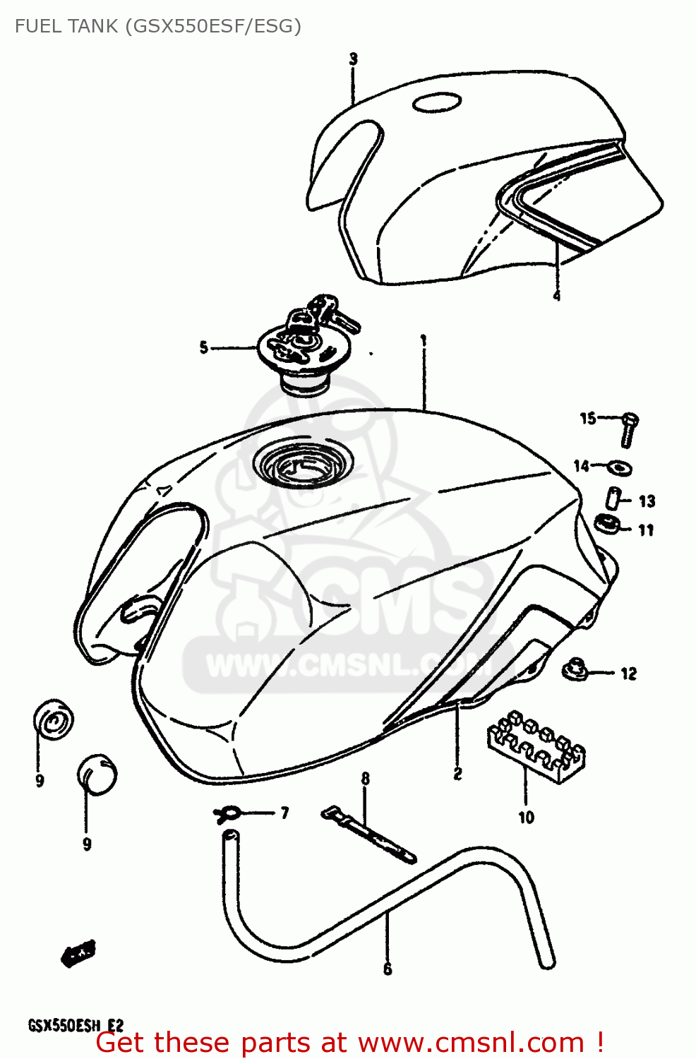 FUEL TANK (GSX550ESF/ESG) GSX550ES 1987 (H) (E02 E04 E21 E22 E25)