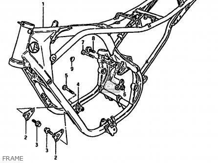 FRAME - GSX550ES 1987 (H) (E02 E04 E21 E22 E25)