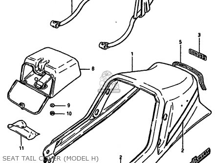 SEAT TAIL COVER (MODEL H) - GSX550ES 1987 (H) (E02 E04 E21 E22 E25)