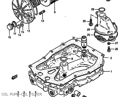 OIL PUMP-OIL FILTER - GSX550ES 1987 (H) (E02 E04 E21 E22 E25)