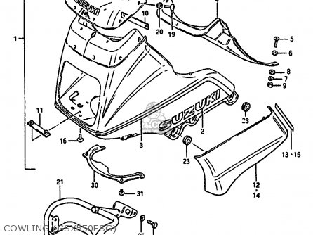 COWLING (GSX550ESG) - GSX550ES 1987 (H) (E02 E04 E21 E22 E25)