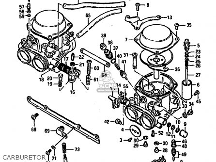 CARBURETOR - GSX550EU 1985 (F) GERMANY (E22)