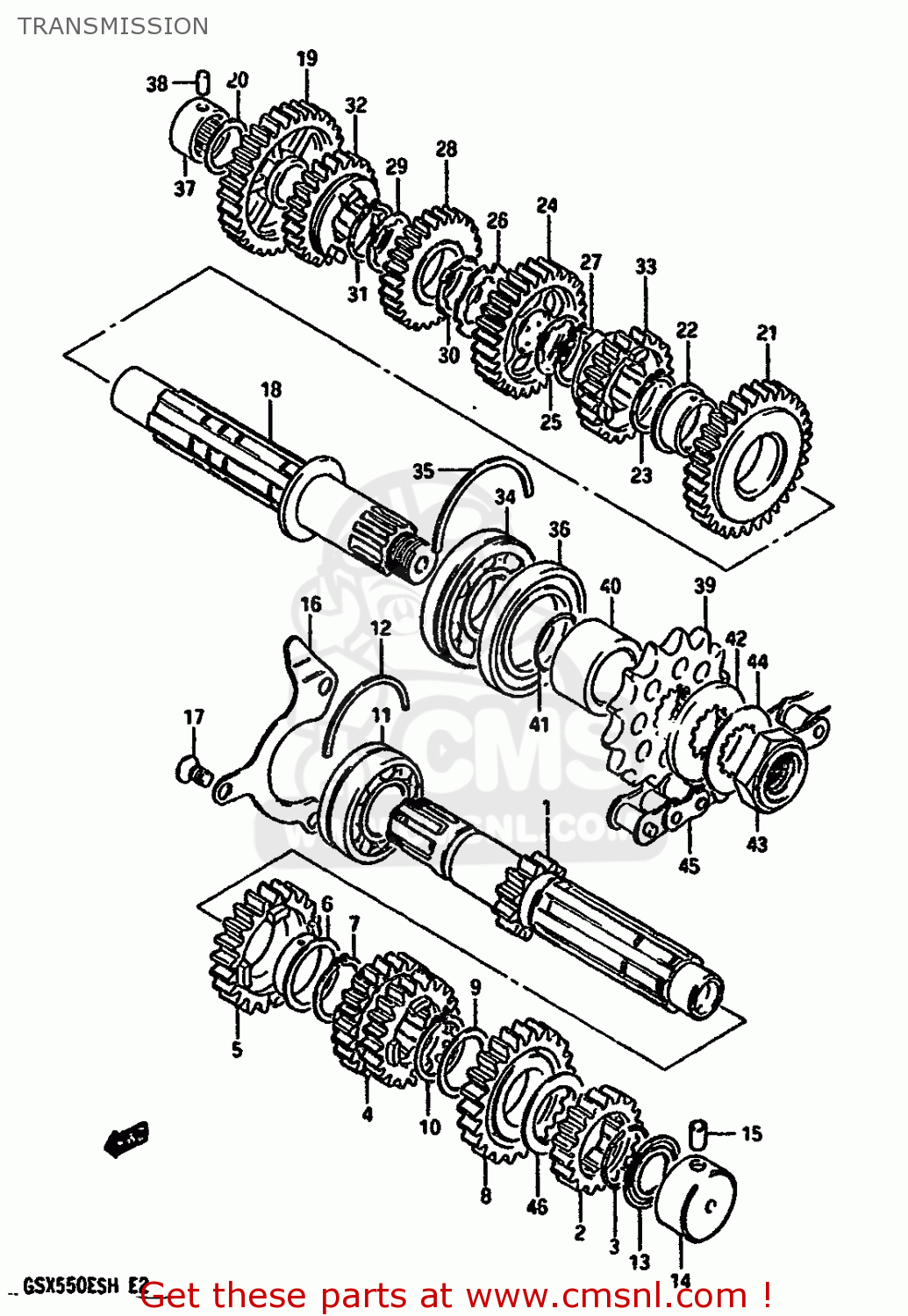 TRANSMISSION GSX550EU 1986 (G) GERMANY (E22)