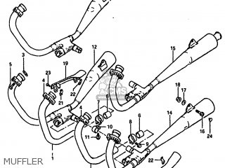 MUFFLER - GSX550EU 1986 (G) GERMANY (E22)