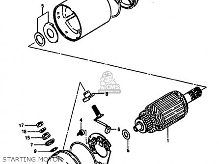 STARTING MOTOR - GSX550EU 1986 (G) GERMANY (E22)