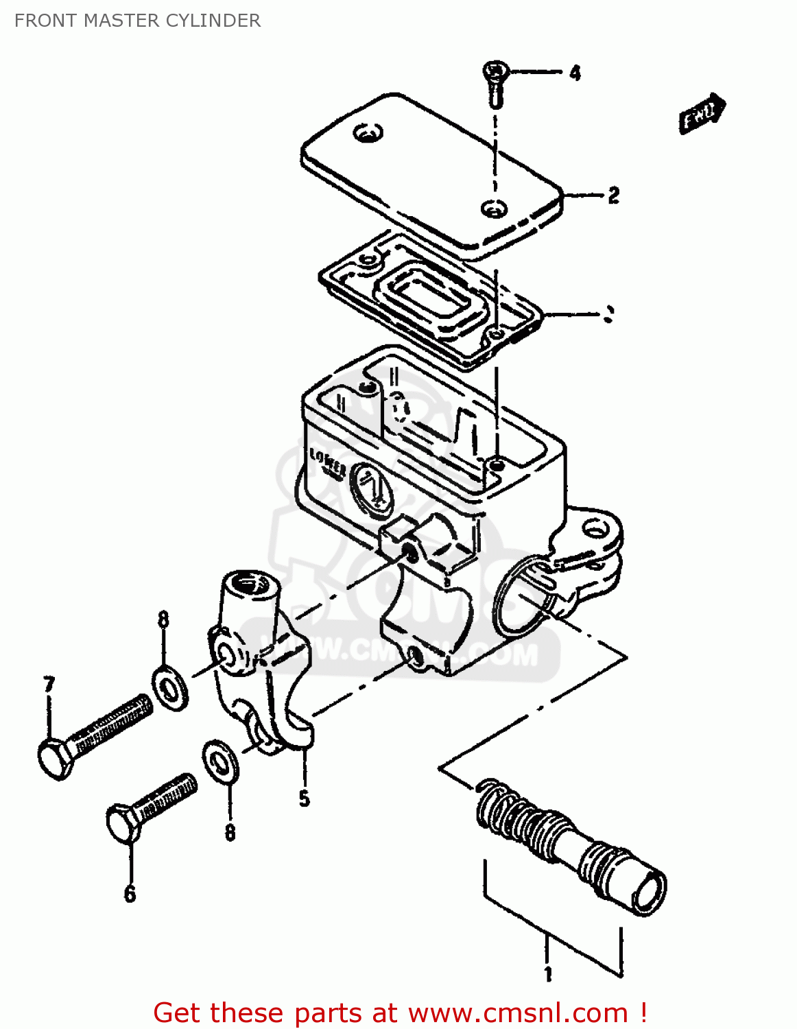 FRONT MASTER CYLINDER GSX550EU 1987 (H) GERMANY (E22)
