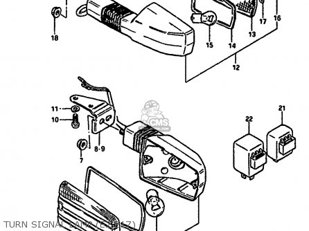 TURN SIGNAL LAMP (E2,E17) - GSX550EU 1987 (H) GERMANY (E22)