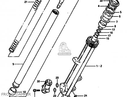 FRONT DAMPER - GSX550EU 1987 (H) GERMANY (E22)