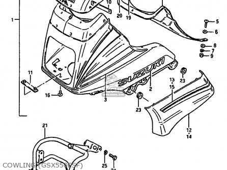 COWLING (GSX550ESF) - GSX550EU 1987 (H) GERMANY (E22)