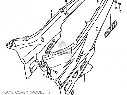 FRAME COVER (MODEL T) - GSX600F 1988 (J) (E04 E18 E22 E34 E75 E77)