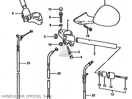 HANDLEBAR (MODEL S/T) - GSX600F 1989 (K) (E01 E02 E04 E15 16 17 18 21 22 24 25 34 39 53)