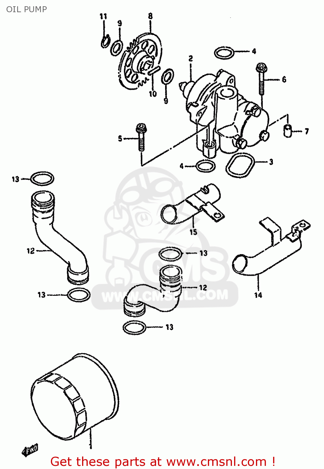 OIL PUMP GSX600F 1990 (L) (E01 E02 E04 E15 16 17 18 21 22 24 25 34 39 53)