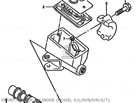 FRONT MASTER CYLINDER (MODEL K/L/M/N/P/R/S/T) - GSX600F 1990 (L) (E01 E02 E04 E15 16 17 18 21 22 24 25 34 39 53)