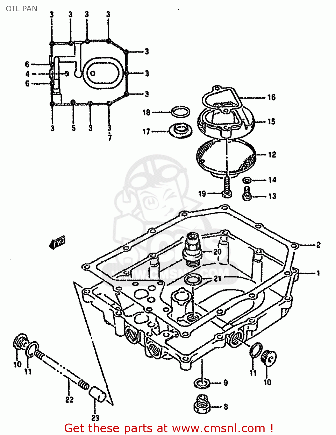 OIL PAN GSX600F 1992 (N) (E01 E02 E04 E17 E18 E21 E22 E24 E25 E34 E53)