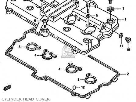 CYLINDER HEAD COVER - GSX600F 1992 (N) (E01 E02 E04 E17 E18 E21 E22 E24 E25 E34 E53)