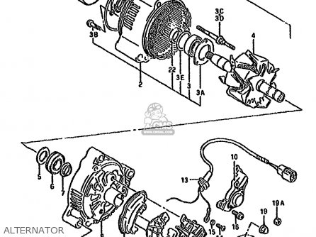ALTERNATOR - GSX600F 1994 (R) (E02 E21 E22 E25 E34 E53)