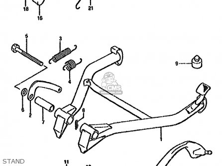 STAND - GSX600F 1994 (R) (E02 E21 E22 E25 E34 E53)