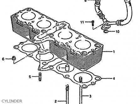 CYLINDER - GSX600F 1994 (R) (E02 E21 E22 E25 E34 E53)