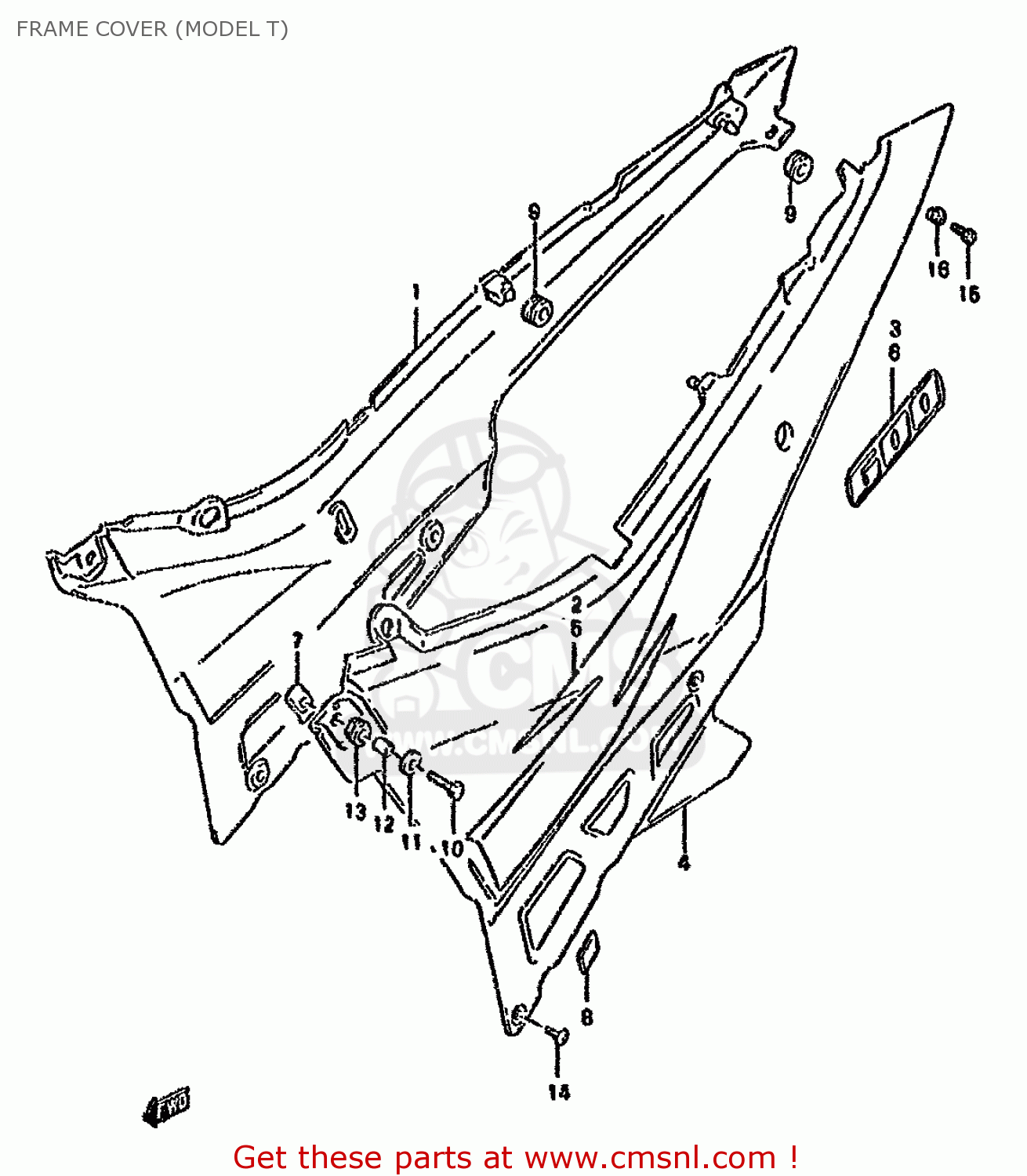 FRAME COVER (MODEL T) GSX600F 1995 (S) (E02 E22 E25 E34)